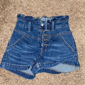 High waisted jean shorts